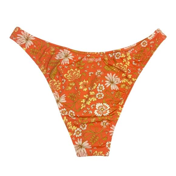 NWT Billabong In Dream Space Hike Pant Orange Floral Bikini Bottoms Women’s Sz M - Picture 6 of 6